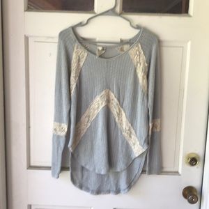 Beautiful lace trimmed sweater